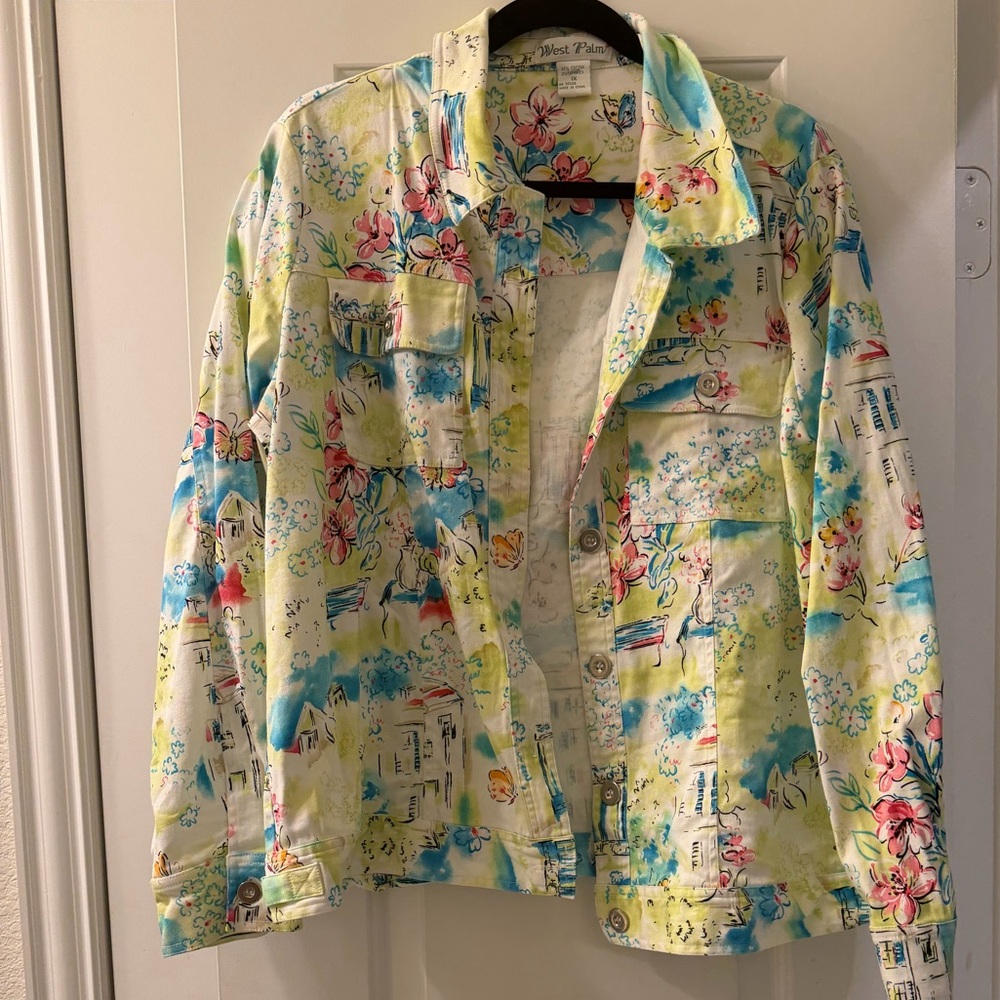 Vibrant Floral Utility Jacket
